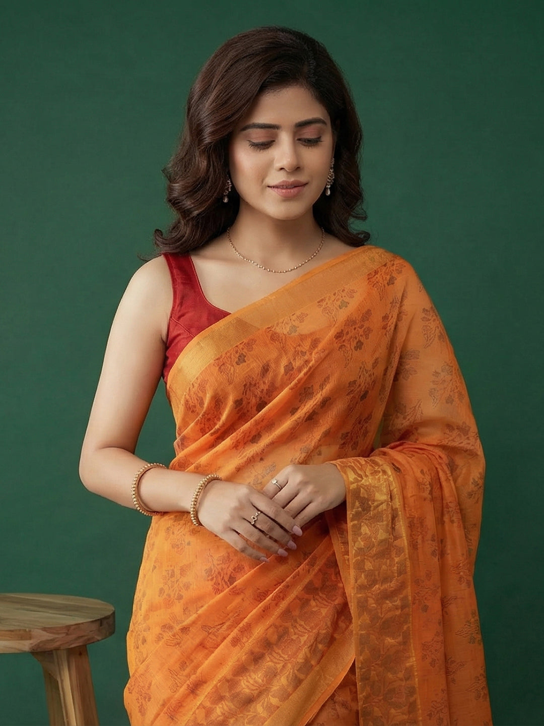 Printed Pure Cotton Saree