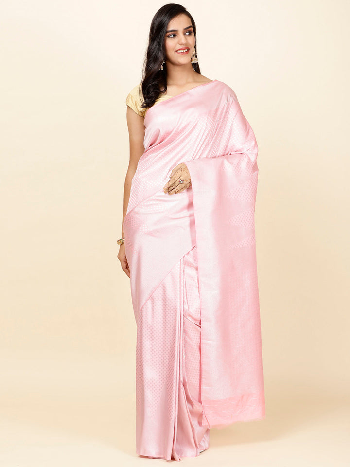 Plain Zari Border Woven Handloom Saree