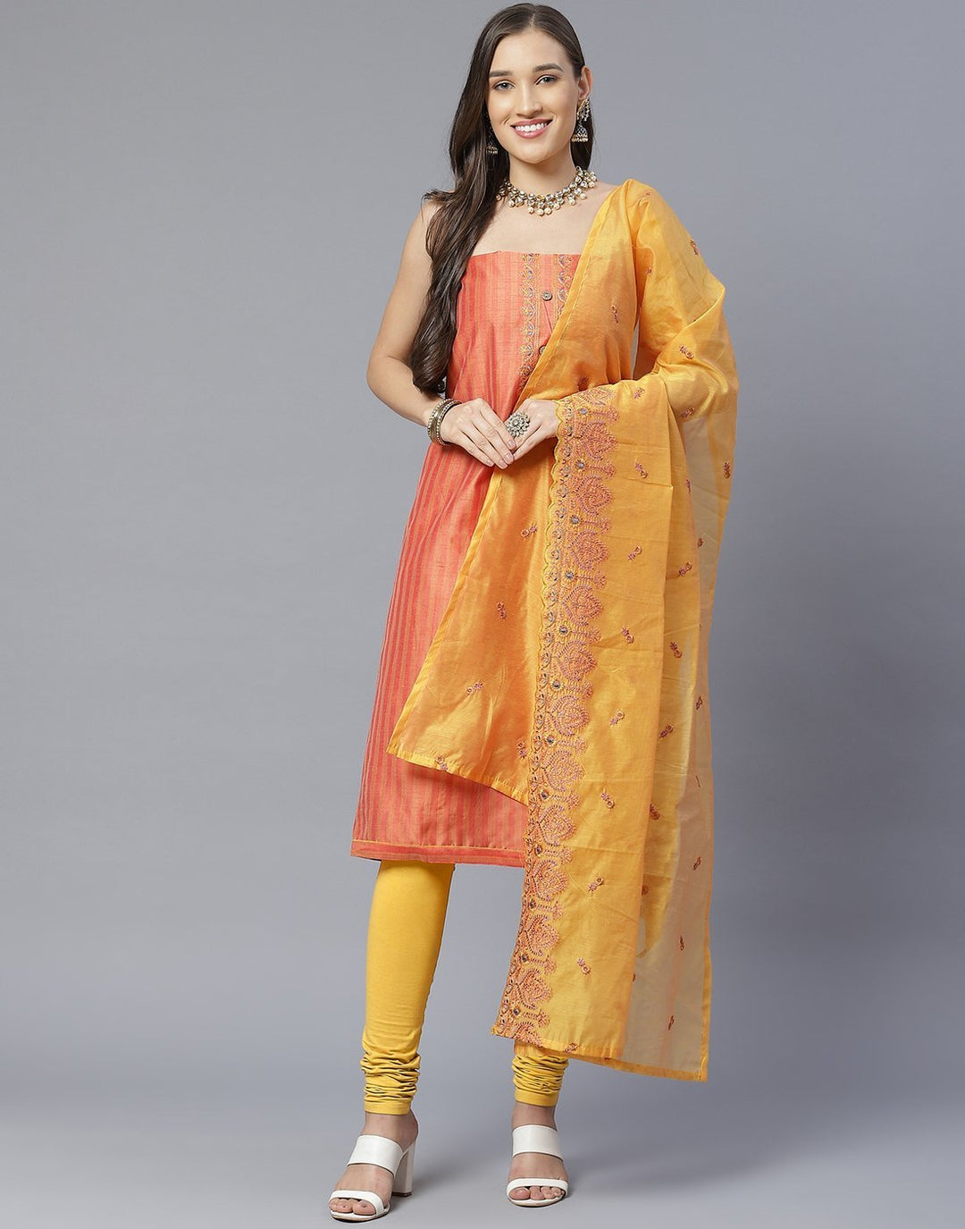 Chanderi Suit Set