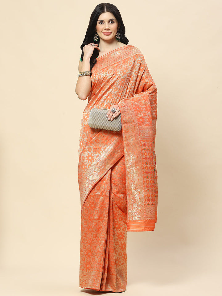 Zari Jaal Woven Art Silk Banarsi Saree