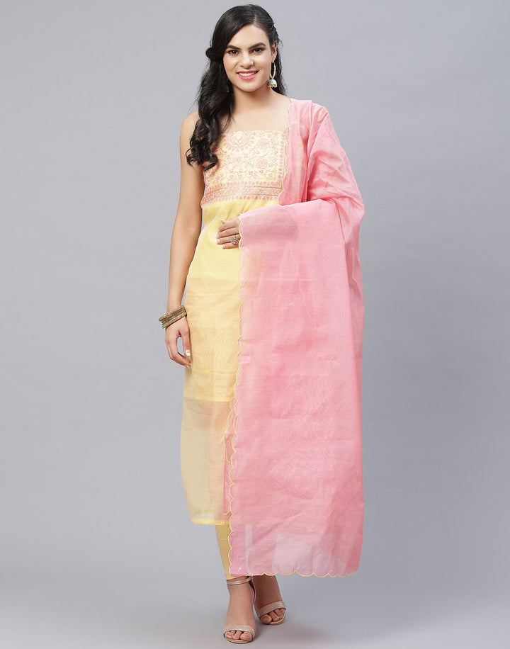 Chanderi Embroidered Suit Piece