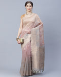 Floral Print Cotton Chanderi Saree