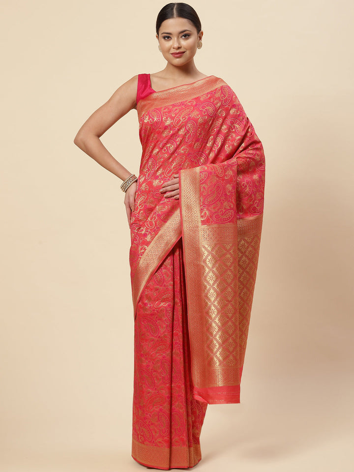 Zari Jaal Handloom Woven Saree