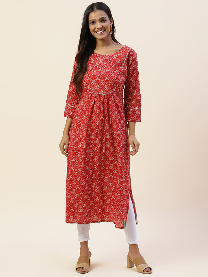 Floral Printed Cotton Kurta