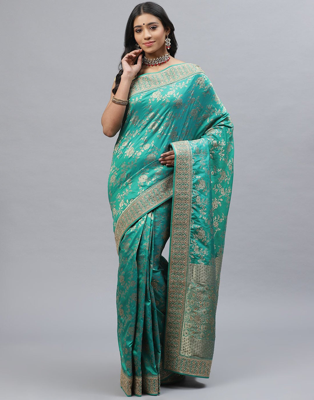 Banarasi Woven Embroidery Saree