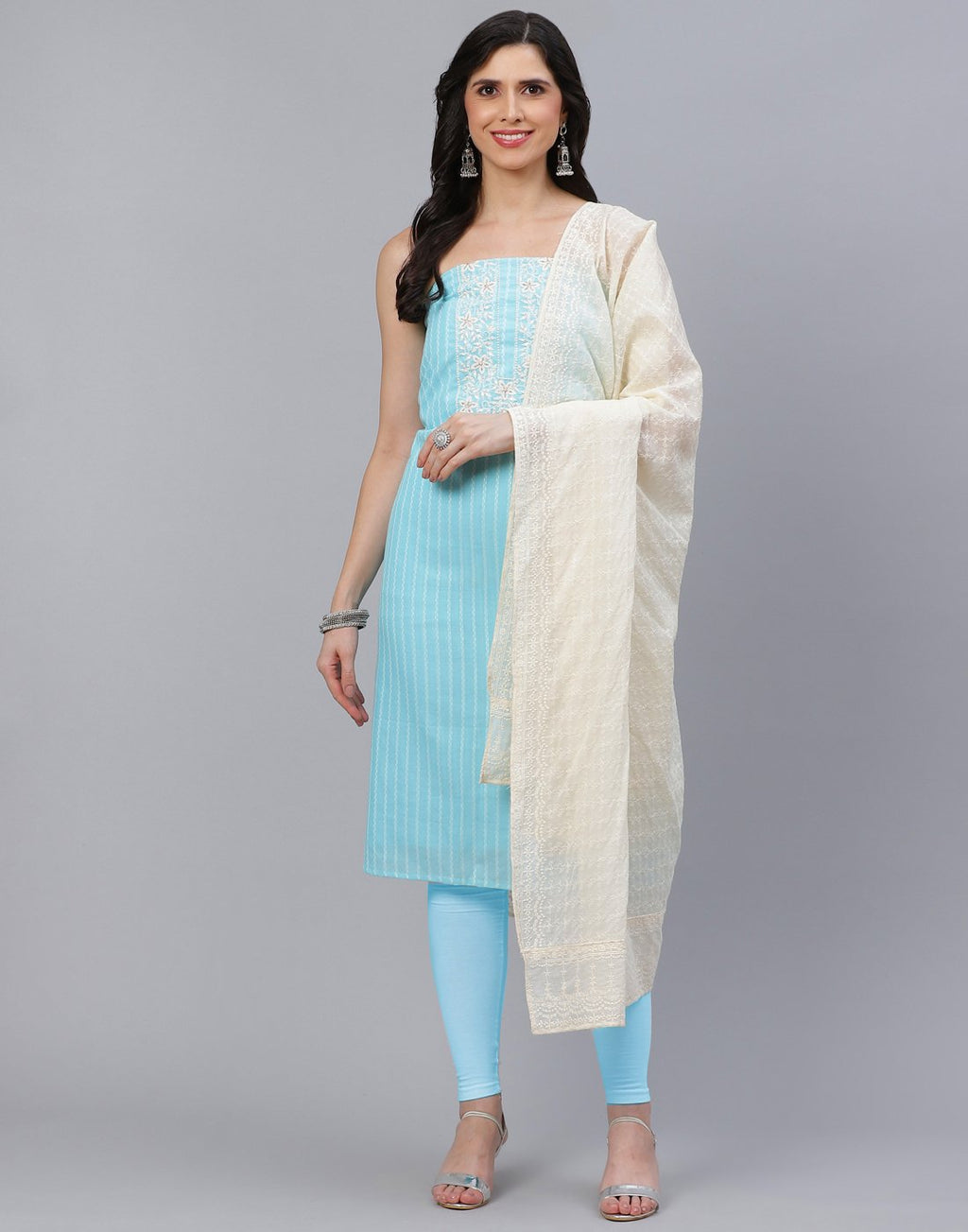Cotton Embroidered Suit Piece
