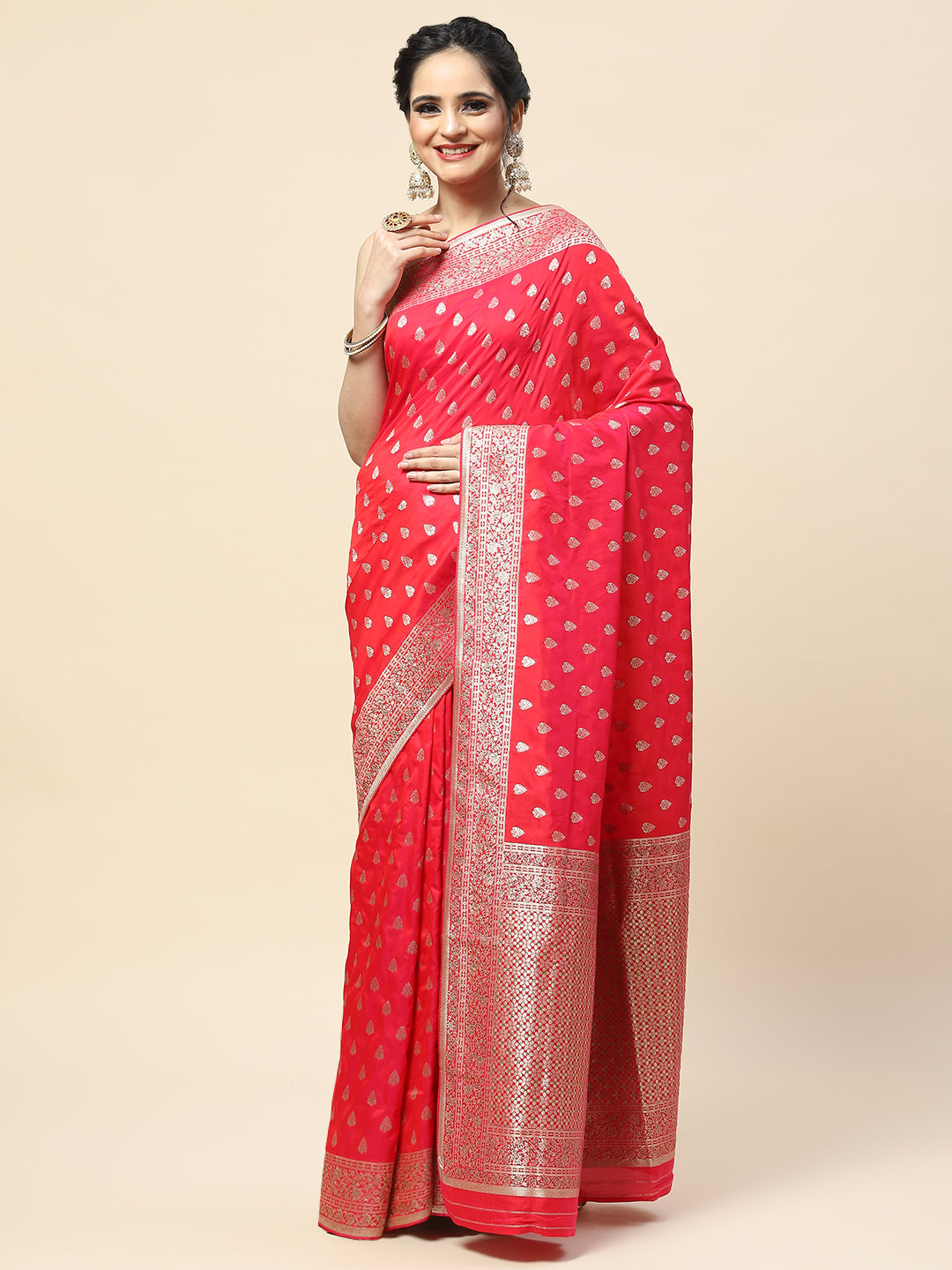 Swarovski Embroidered Banarasi Handloom Saree