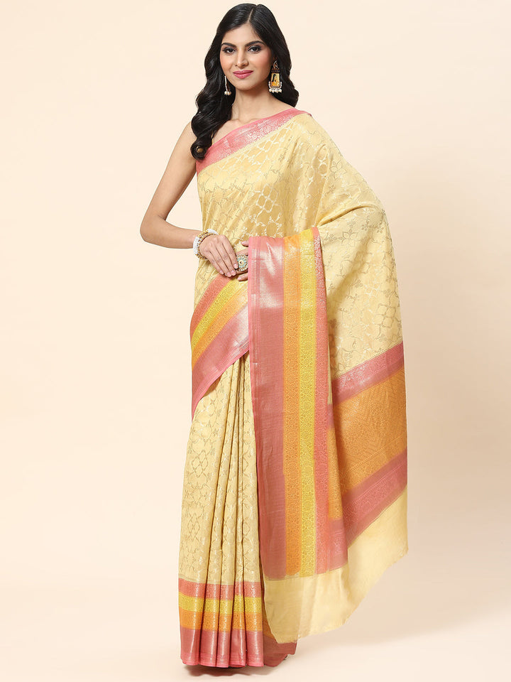 Zari Jaal Cotton Woven Saree