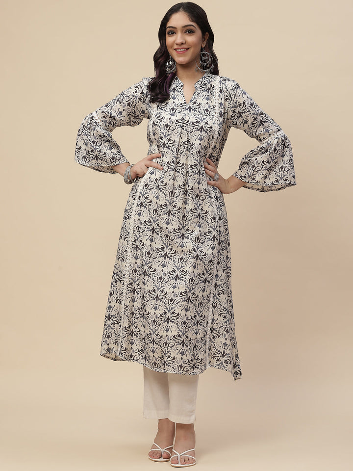 Printed Muslin Kurta