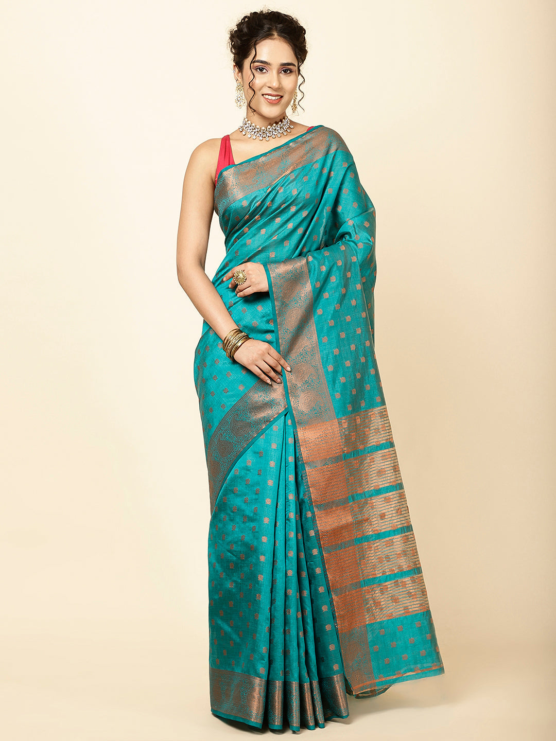Zari Border Woven Handloom Saree