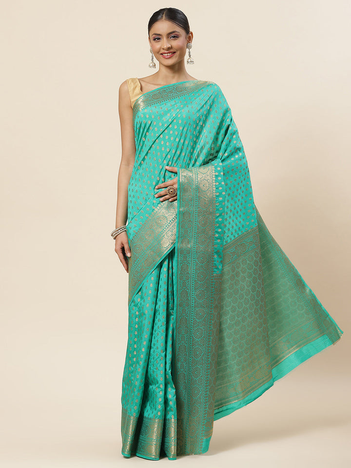 Zari Booti Woven Handloom Saree
