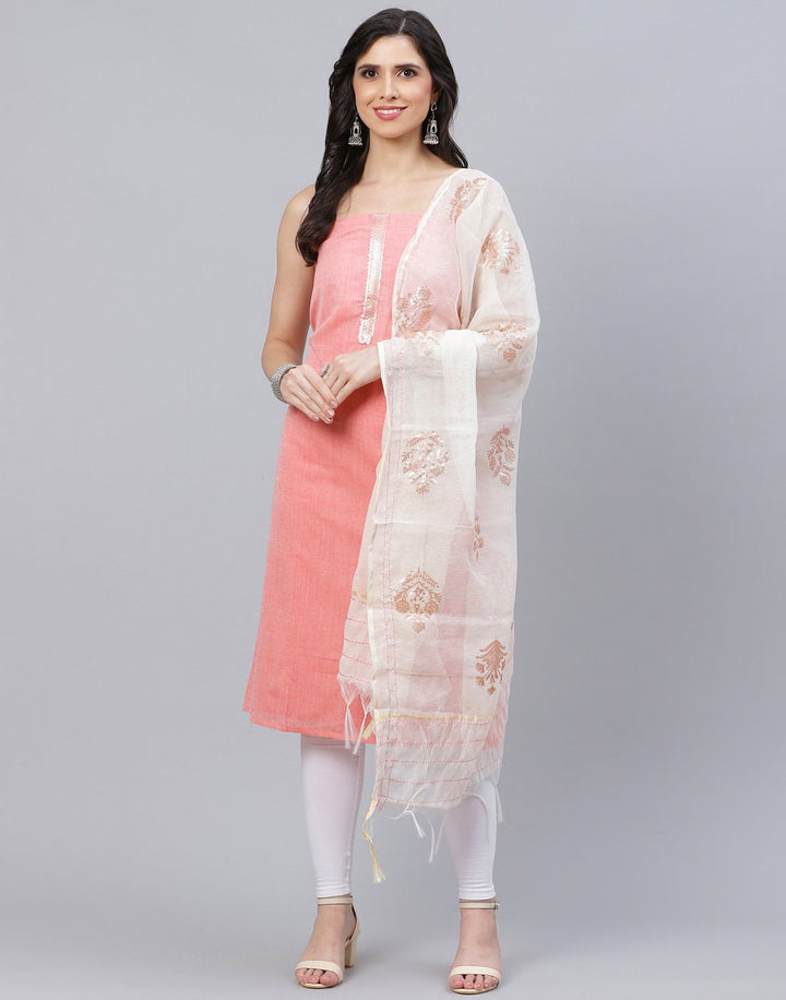 Cotton Embroidered Suit Piece