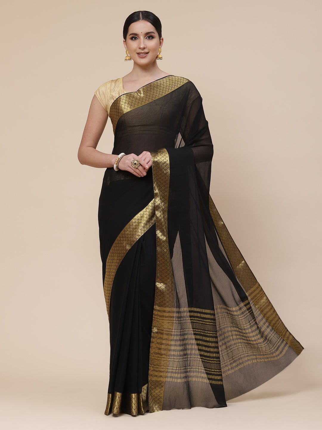 Chiffon Plain Saree