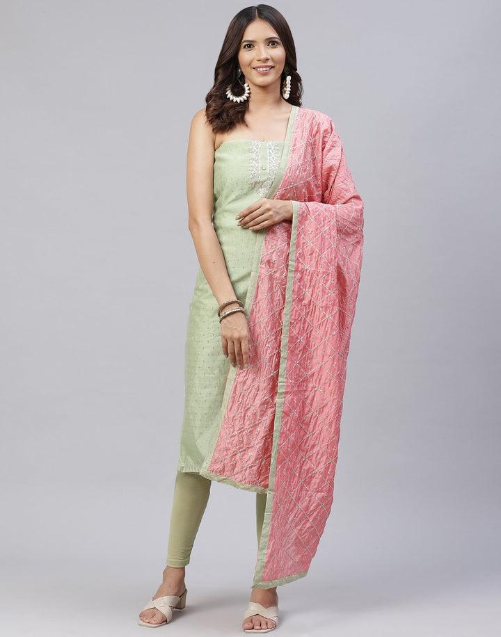 Chanderi Embroidered Suit piece