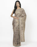 Grey Banarasi Tissue Saree