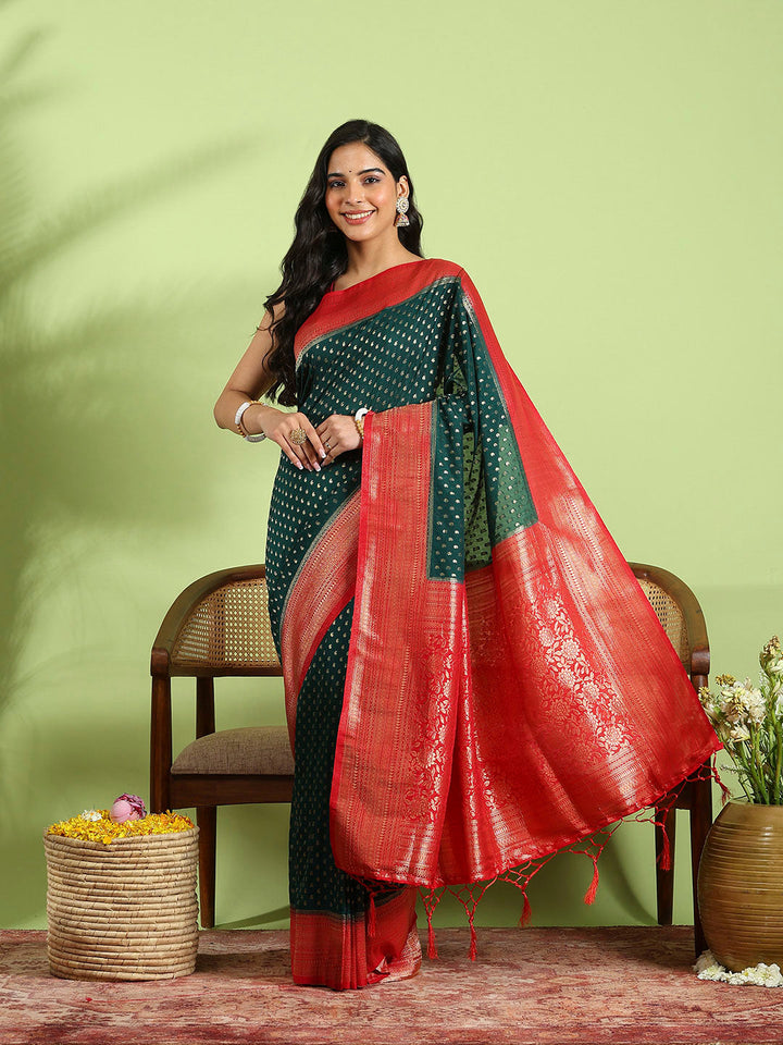 Plain Crepe Saree