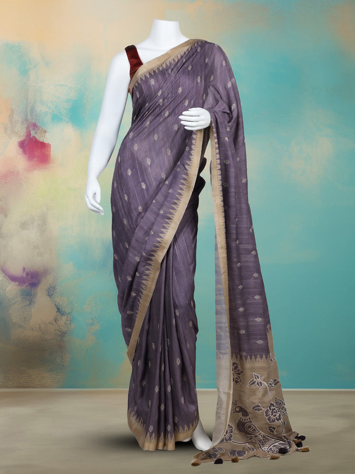 Printed &amp; Embroidered Booti Art Silk Saree