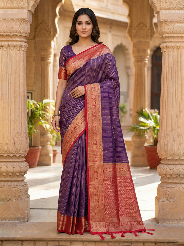 Plain Crepe Saree