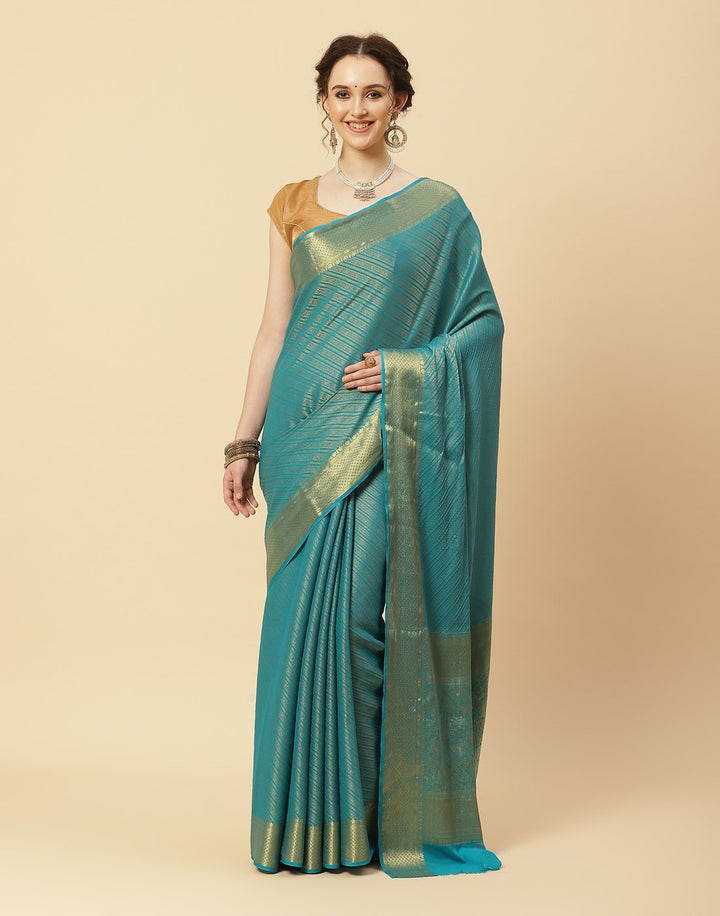Light Brocade Art Georgette Saree