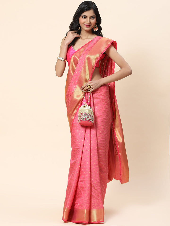 Zari Booti Handloom Woven Saree