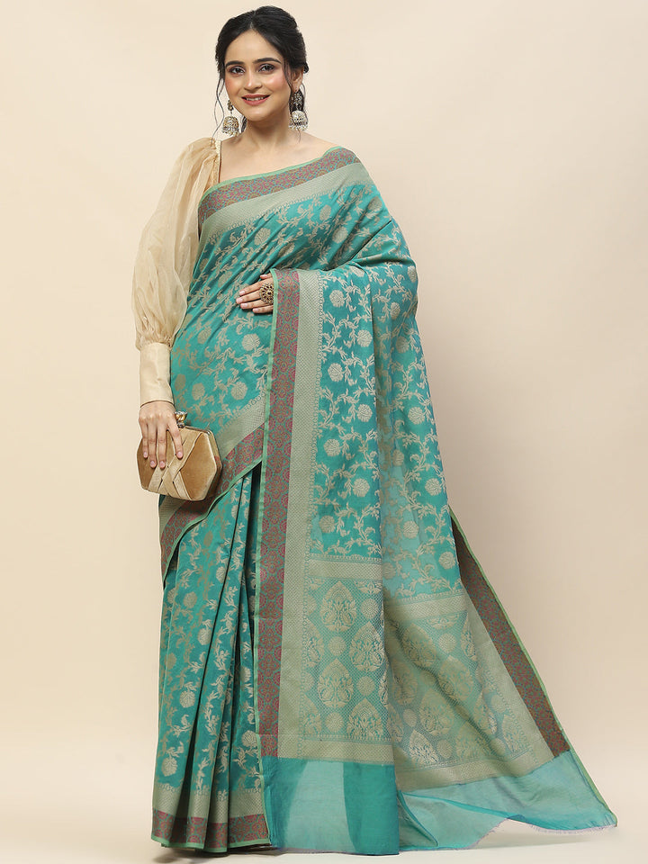 Resham Jaal Woven Cotton Saree