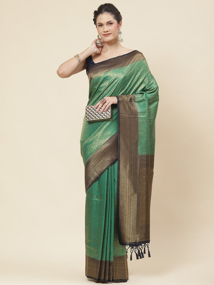 Zari Jaal Woven Handloom Saree