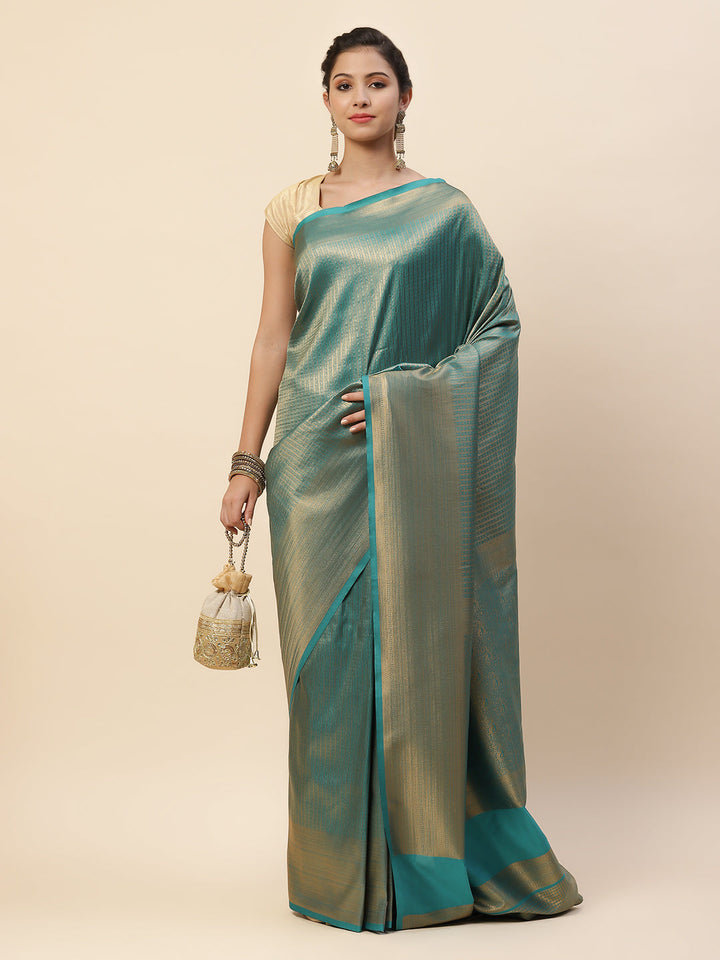 Brocade Zari Zaal Art Handloom Woven Saree
