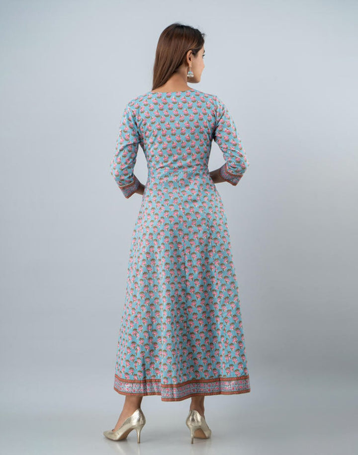 Printed Cotton Anarkali Kurti