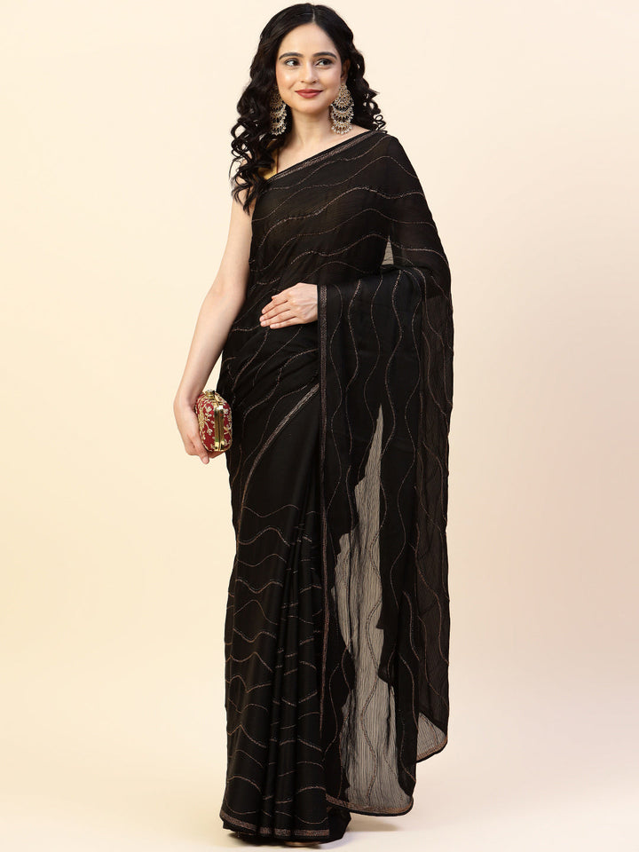 Swarovski Jaal Embroidered Chiffon Saree