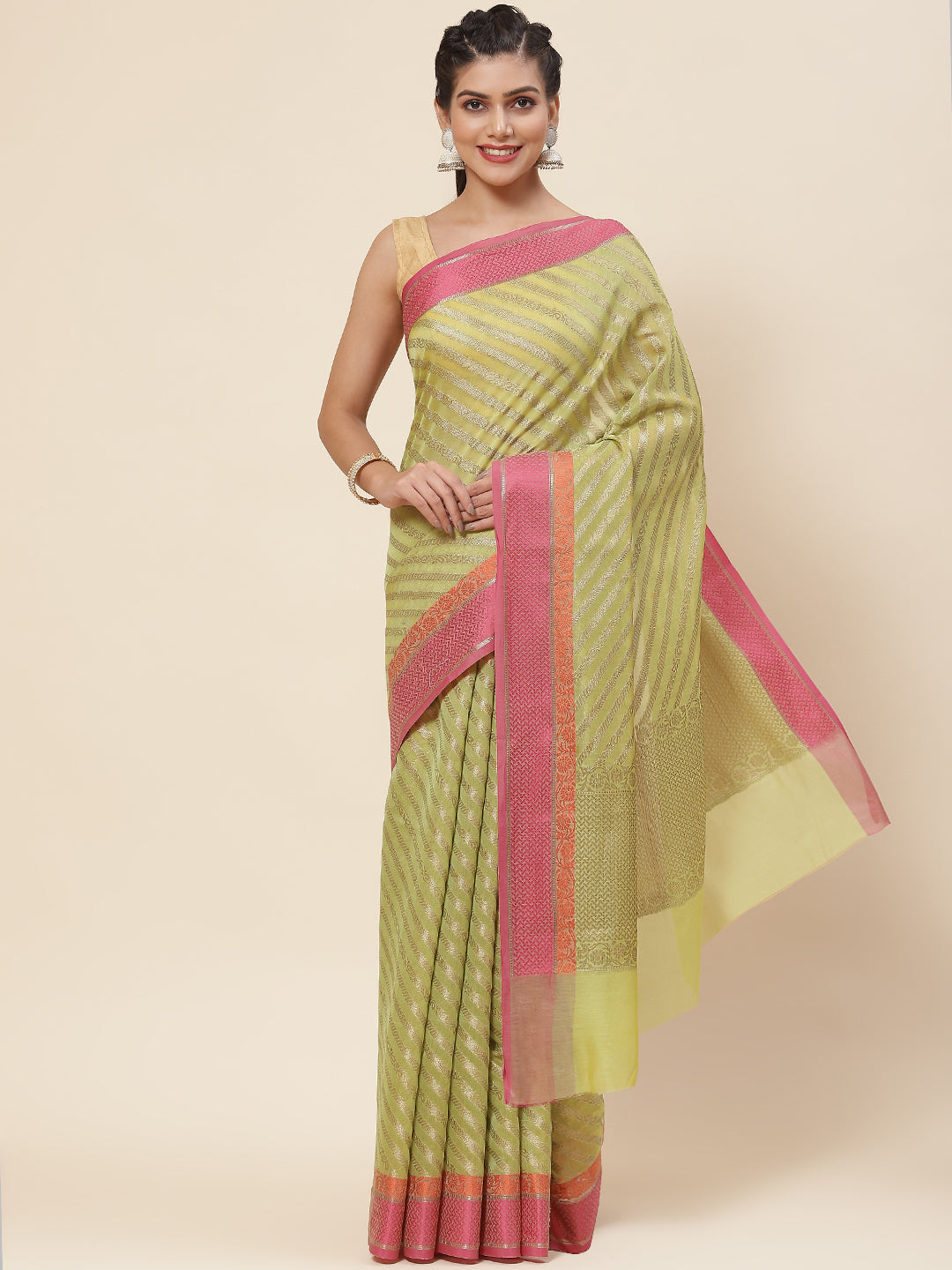 Zari Woven Cotton Saree