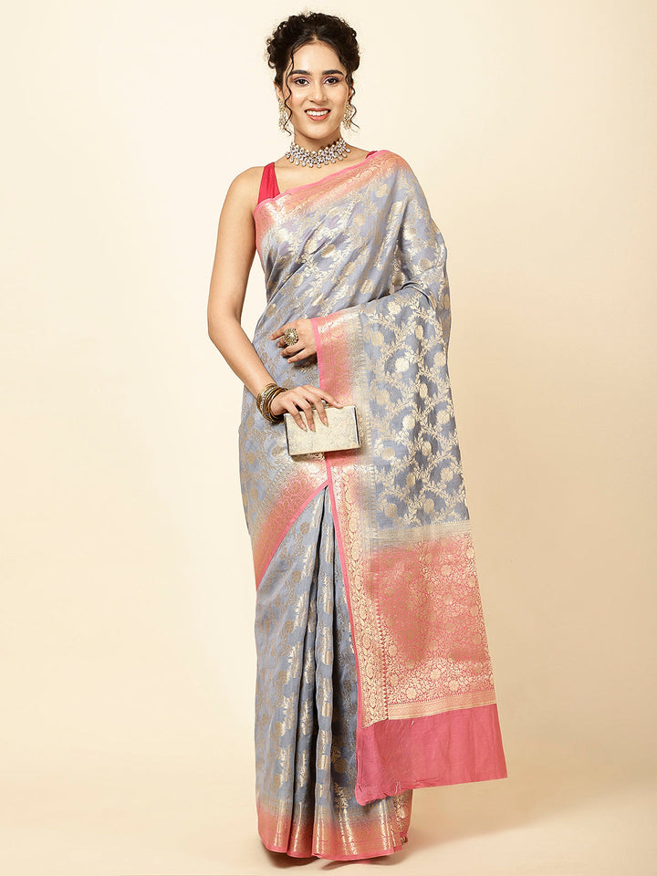 Zari Jaal Woven Cotton Saree