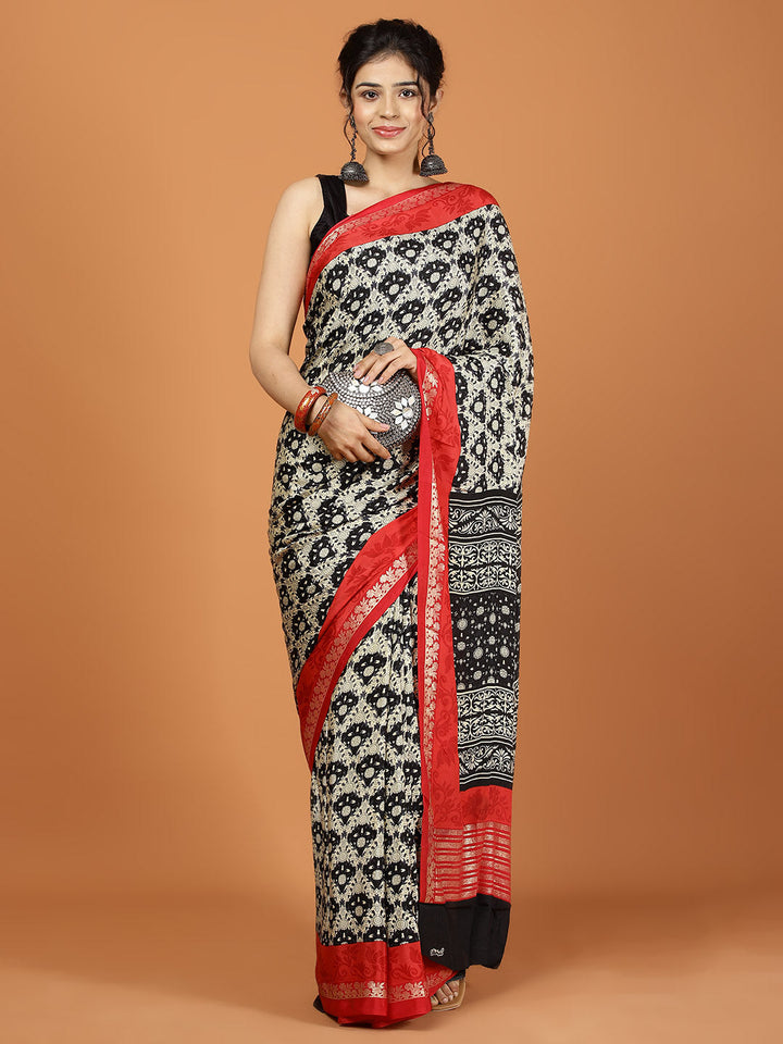 Digital Printed Crepe Woven Saree