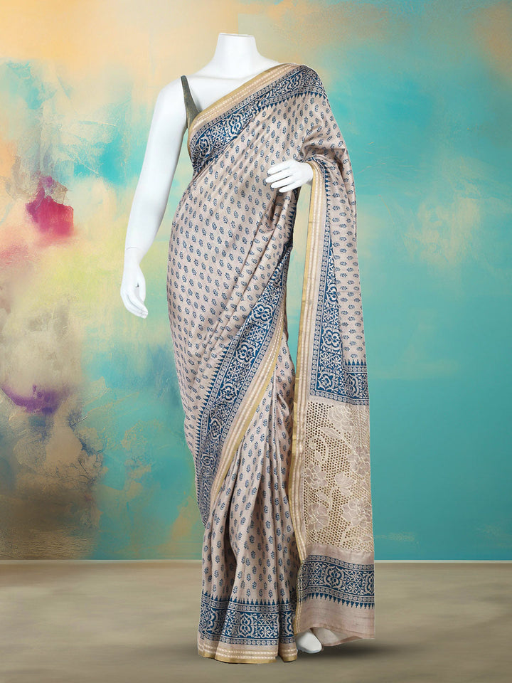 Printed Tussar Saree