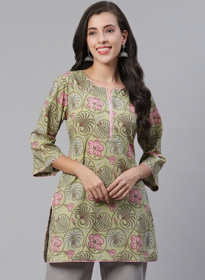 Printed Cotton Short Kurti