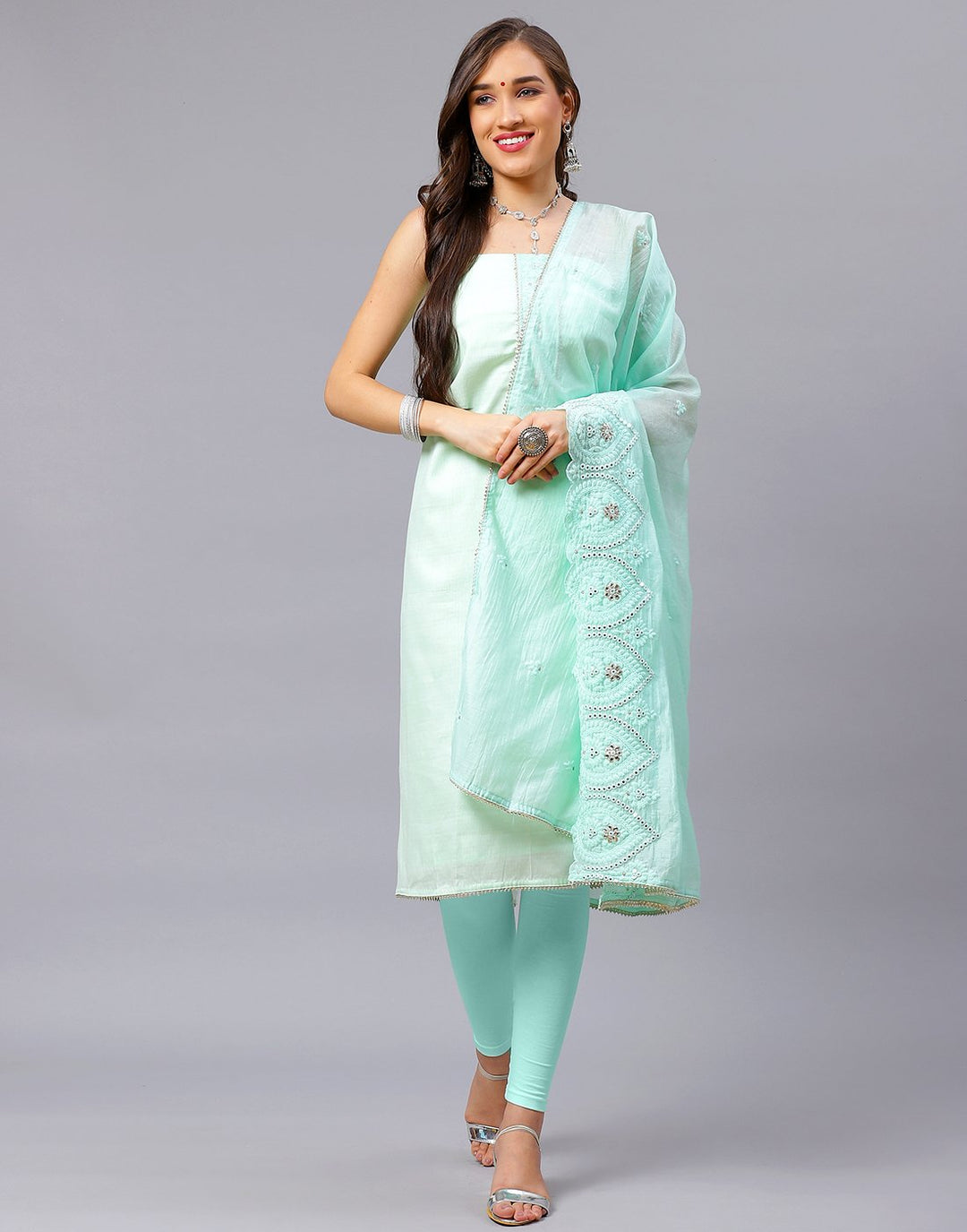 Cotton Embroidered Suit Piece