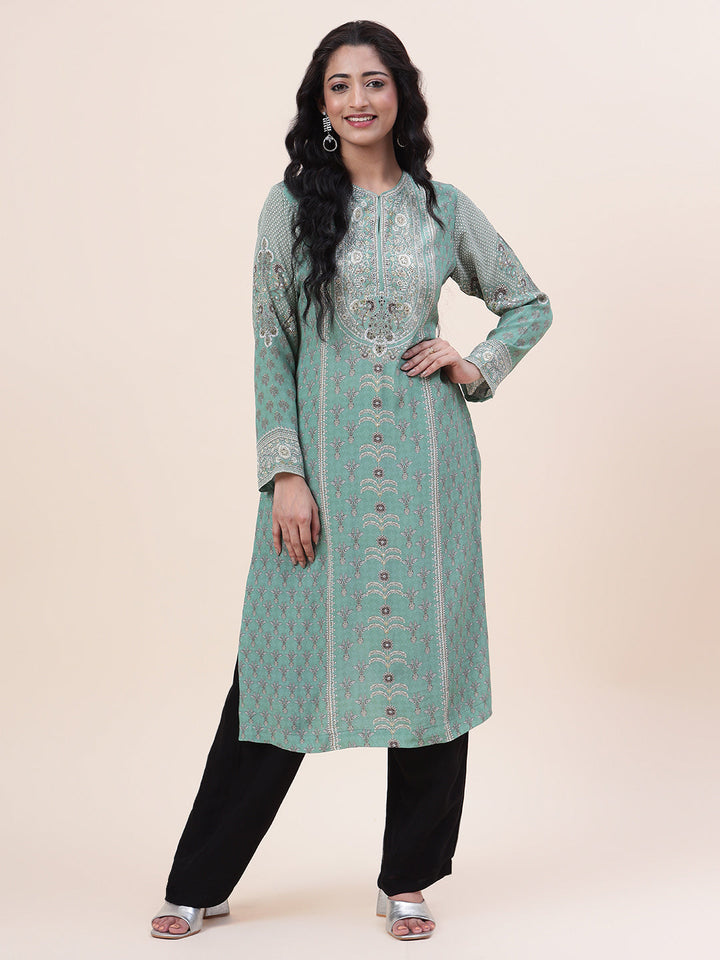 Digital Printed Crepe Kurta