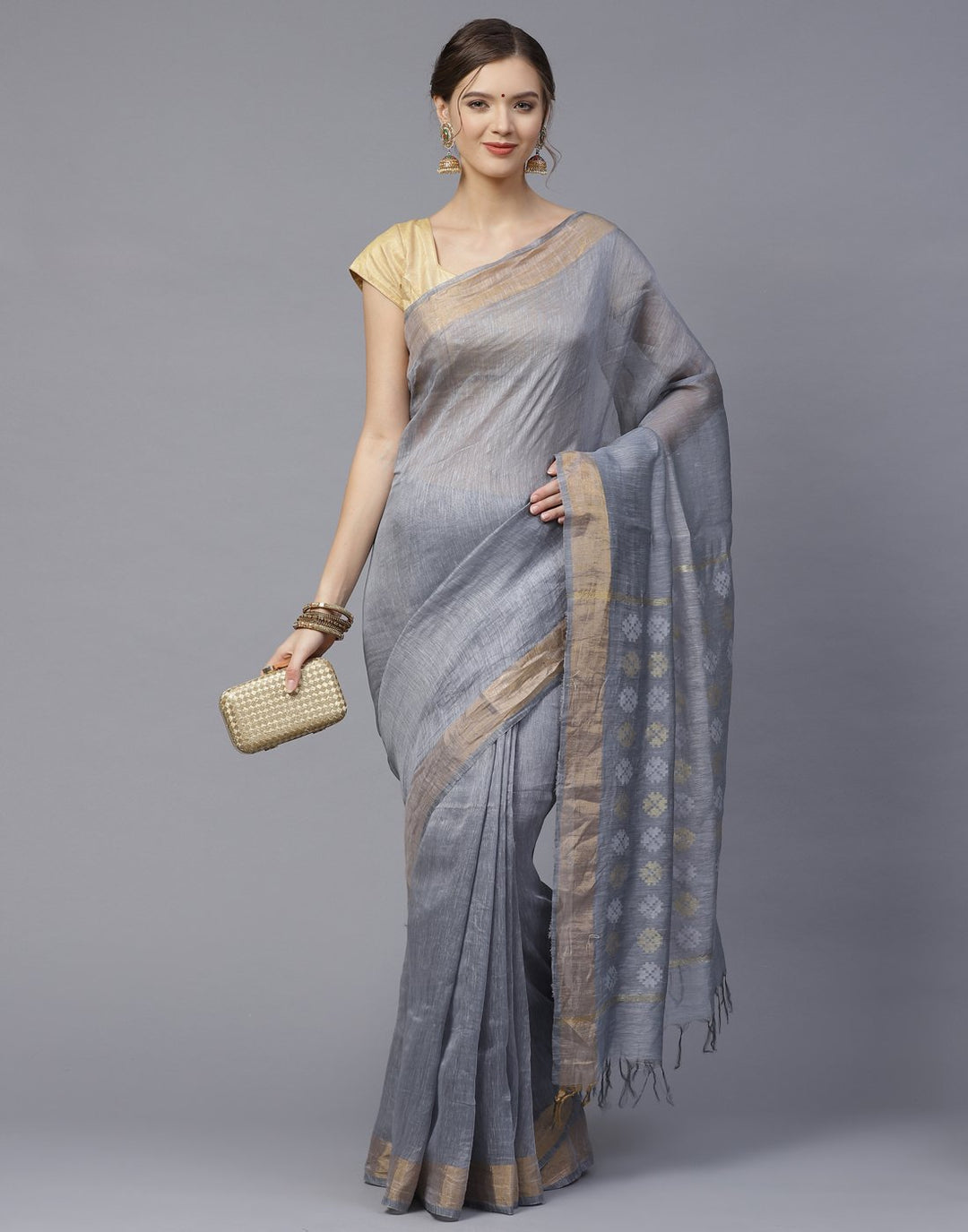 Cotton Linen Saree