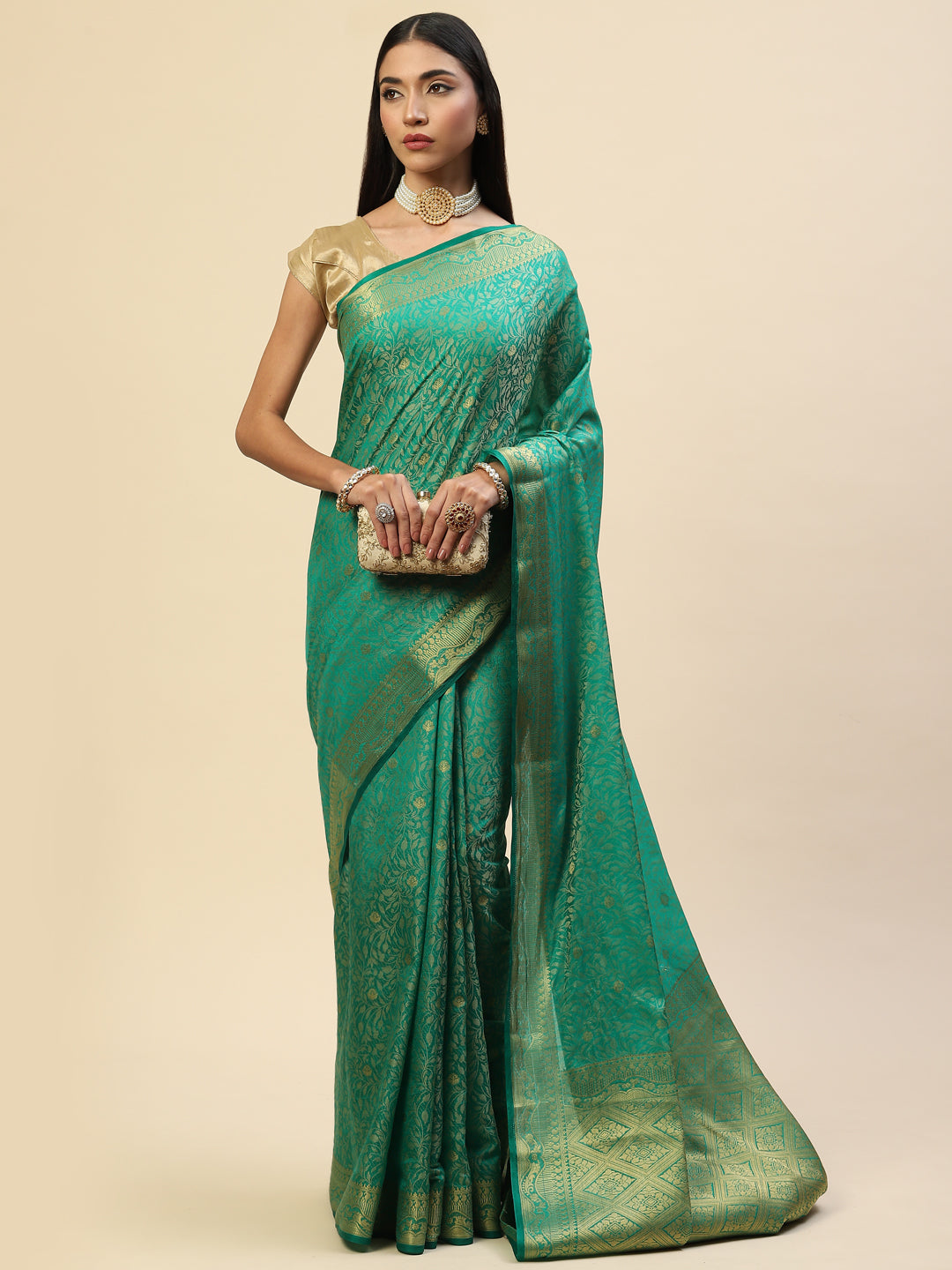 Resham Zari Border Handloom Saree
