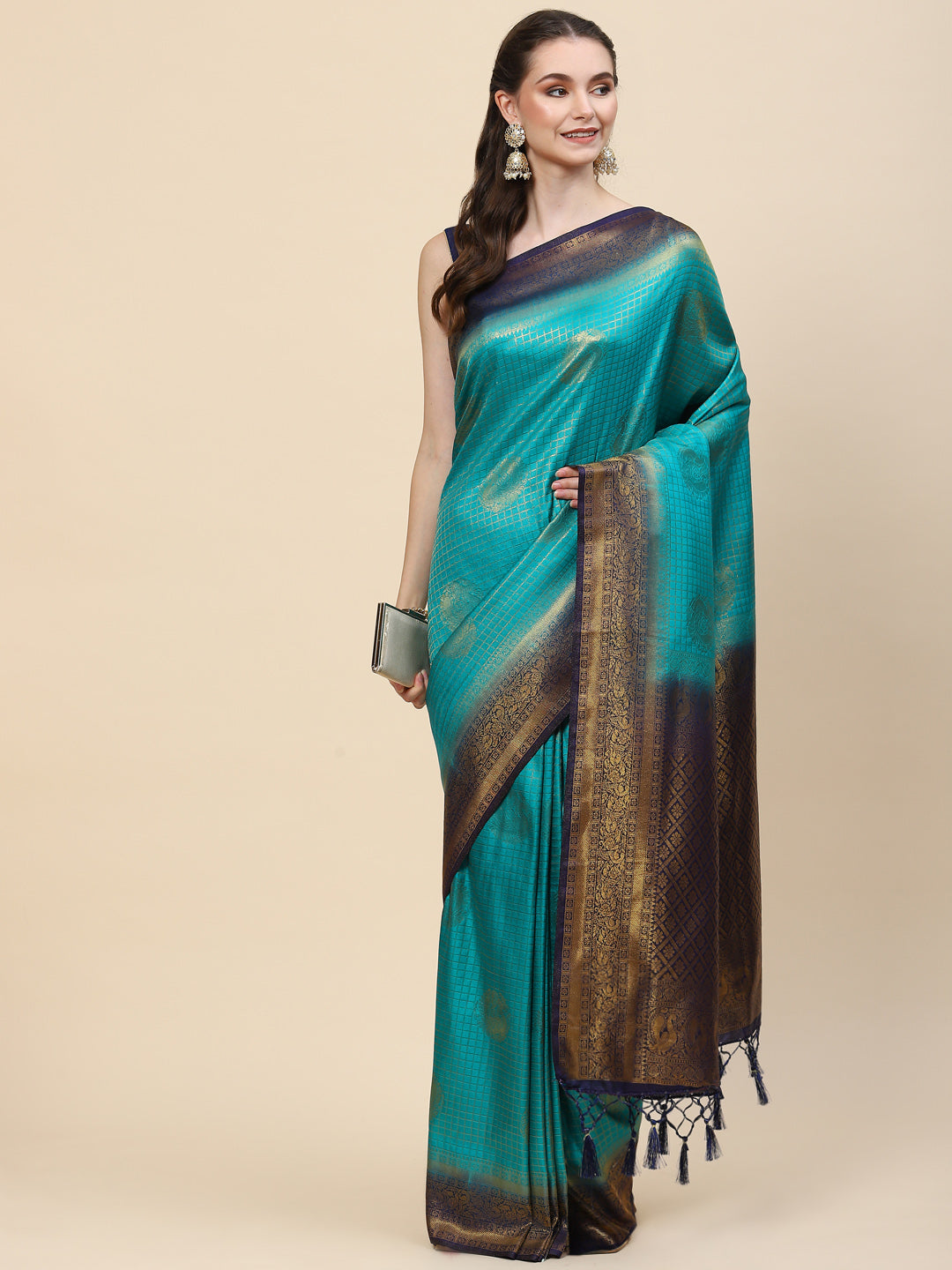 Zari Jaal Handloom Woven Saree
