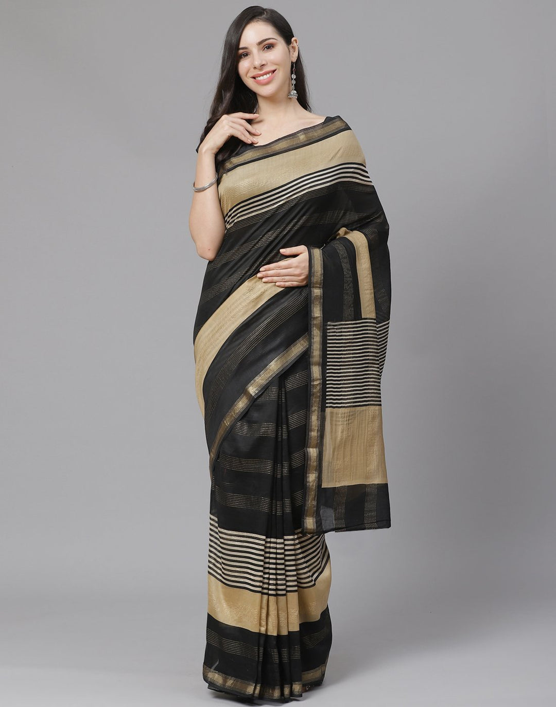 Kantha Border Printed Cotton Saree