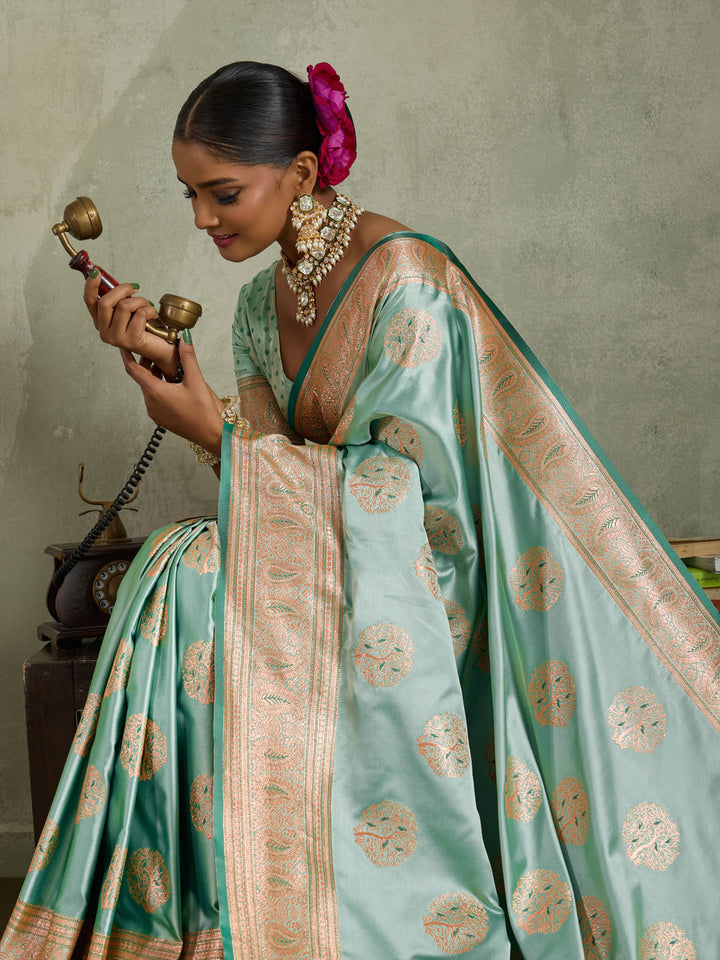 Woven Design Satin Silk Saree