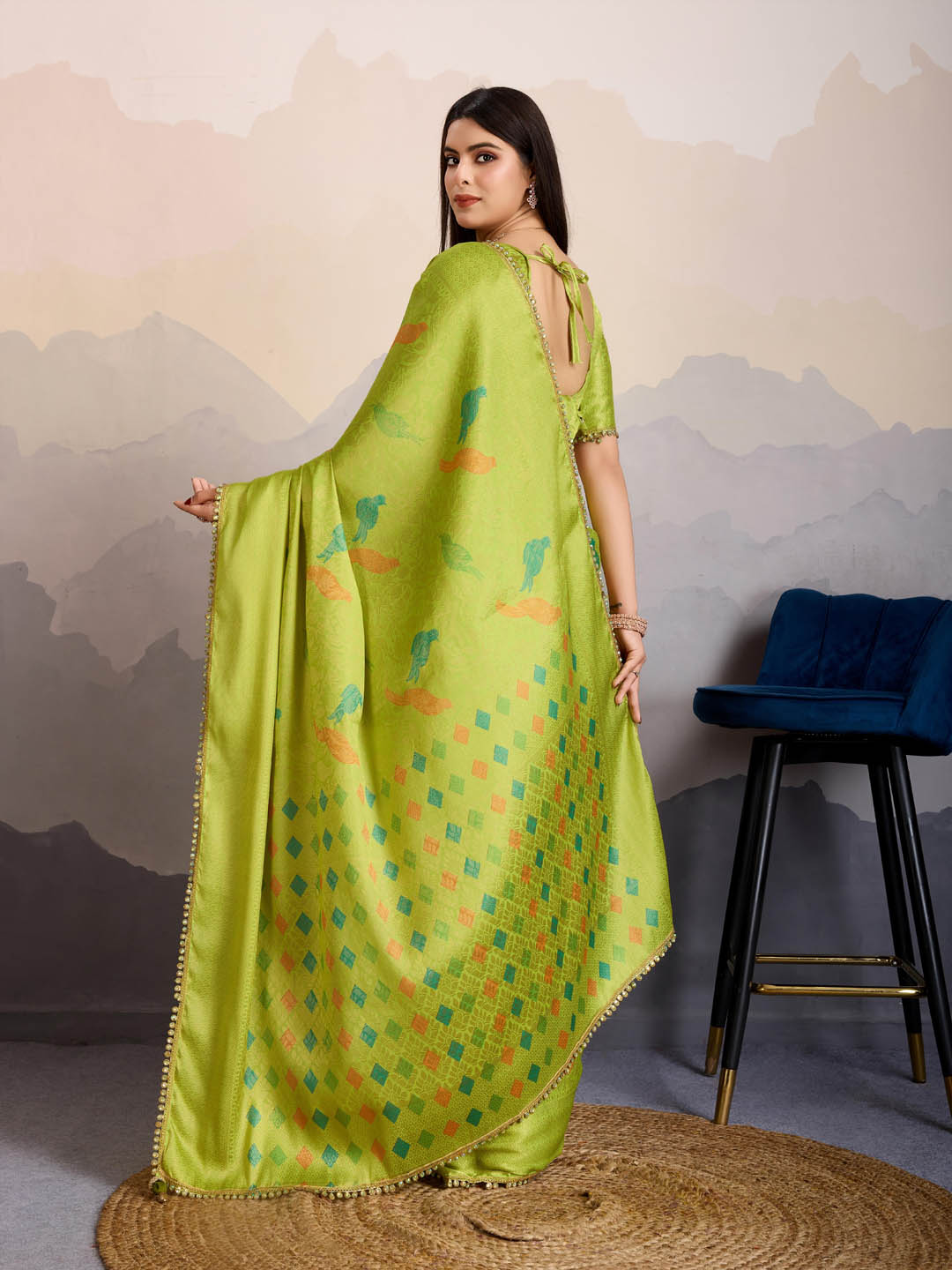 Zari Jaal Woven Art Silk Saree