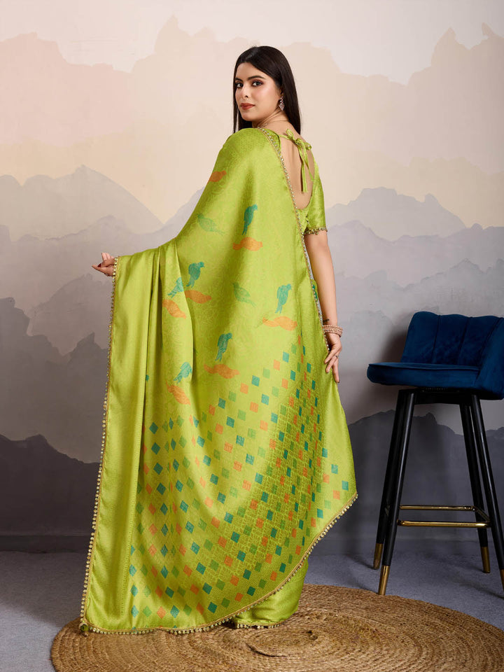 Zari Jaal Woven Art Silk Saree