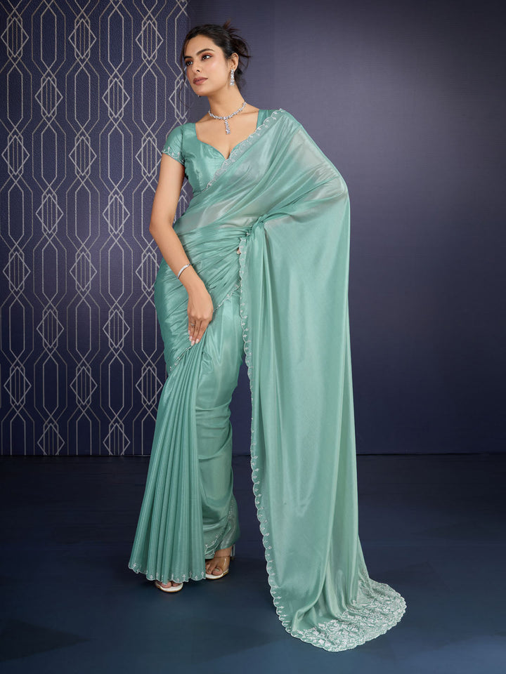 Embroidered Georgette Saree