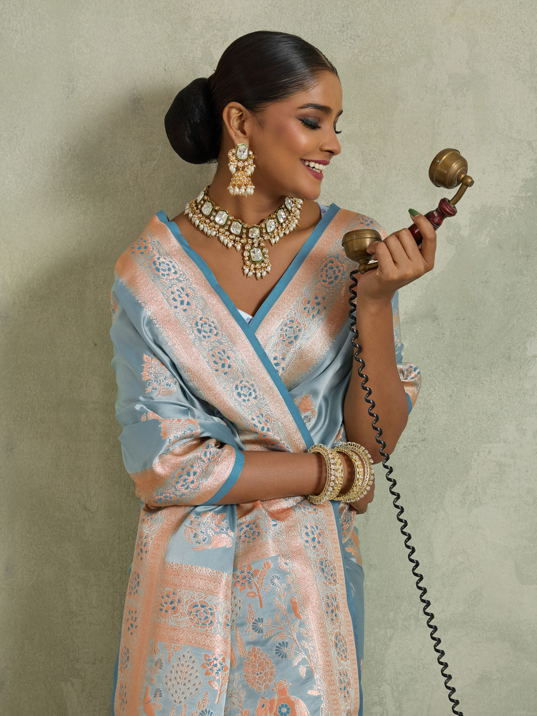 Woven Design Satin Silk Saree