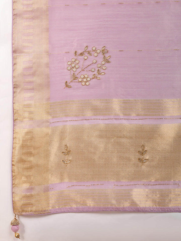 Woven Border Linen Saree