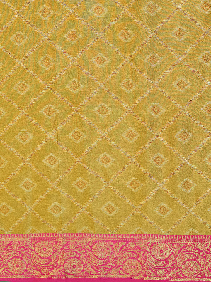 Zari Jaal Cotton Woven Saree