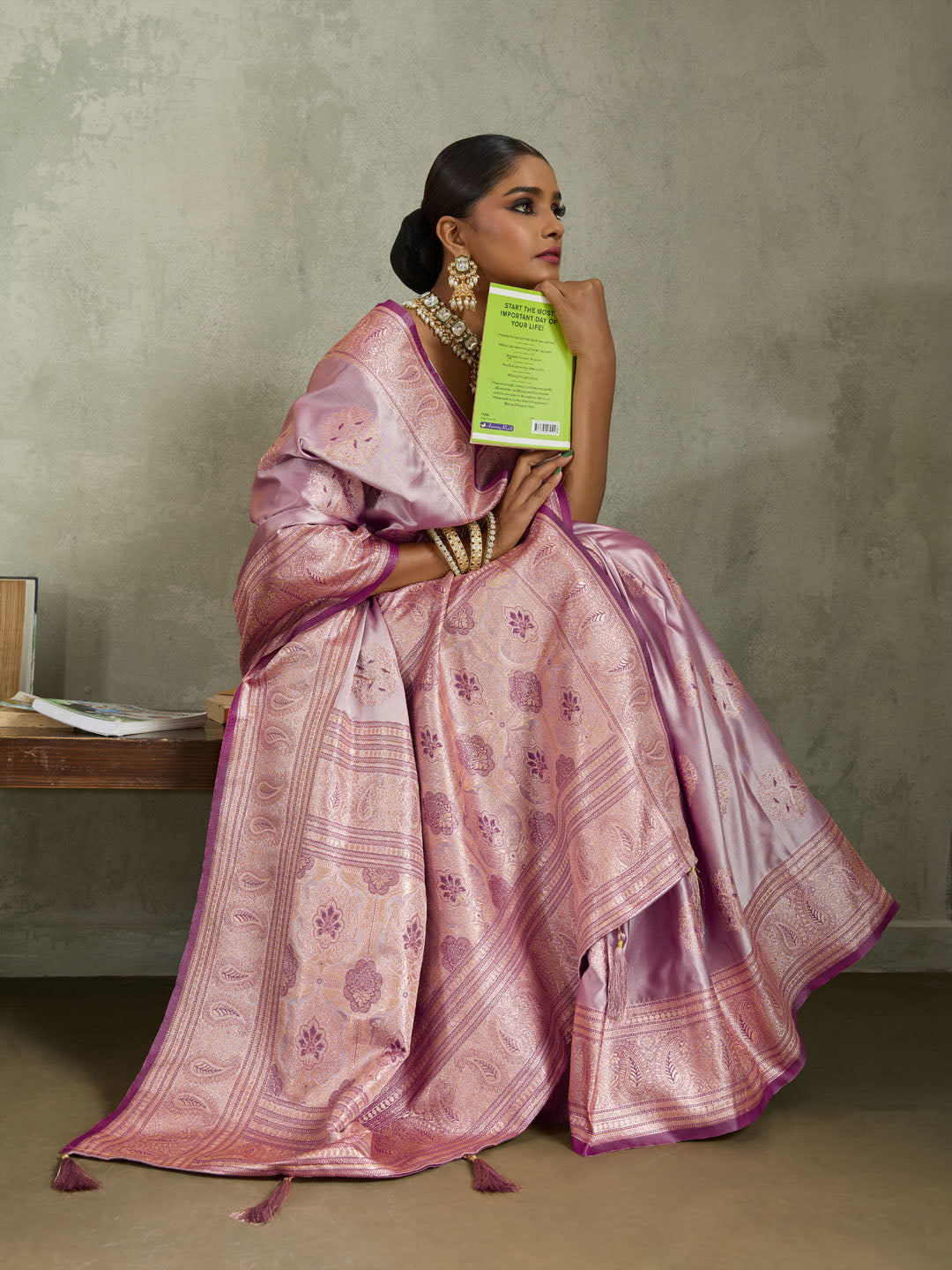 Woven Design Satin Silk Saree