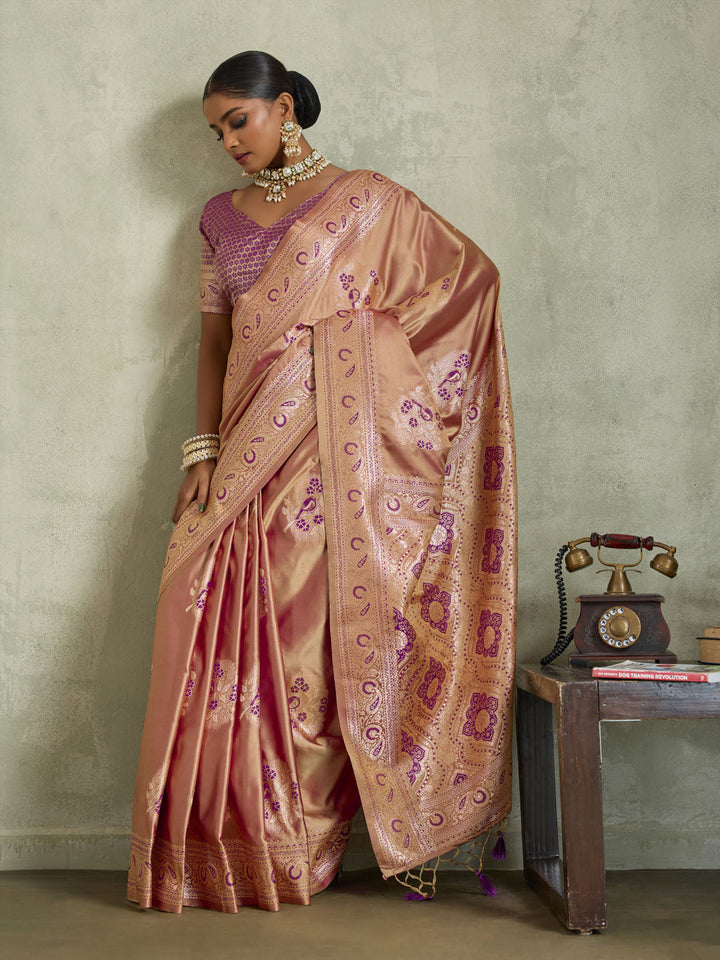 Woven Design Satin Silk Saree