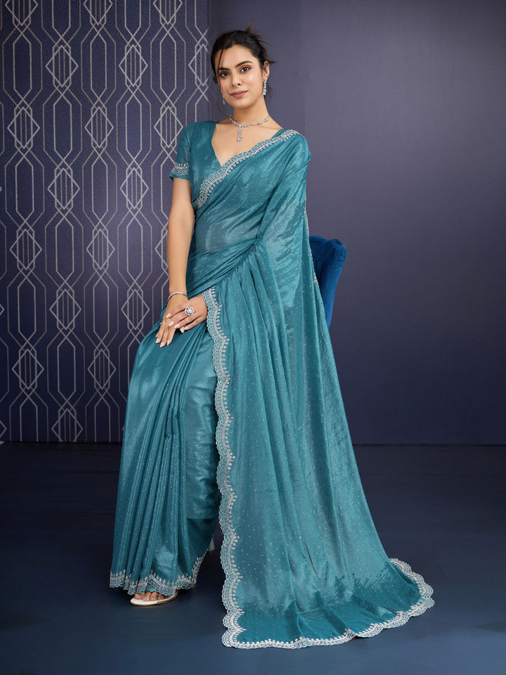 Embroidered Georgette Saree